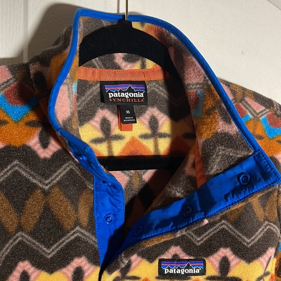 Patagonia Synchilla Snap-T Fleece Pullover Companions Big Anthos Pink XS - Picture 6 of 10
